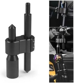 Resim M10x1.5 Alüminyum Araba H Tipi Vites Topuzu Uzatma Ayarlanabilir Genişletici Vites Değiştirici Üç Adaptörleri ile Parçaları Aksesuarları 