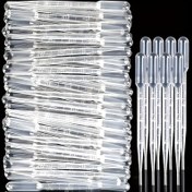 Resim DIY Takı Yapımı, Boya Uygulaması, Esans Yağları, Ev Bilimi ve Laboratuvar Kullanımı için Ölçüm İşaretli (ml/ul) 10/20 Adet Tek Kullanımlık Plastik Pipetler - Şeffaf Tasarım, Kalibre Edilmiş Ölçüm İşaretleri | Hassas Ölçüm Araçları 