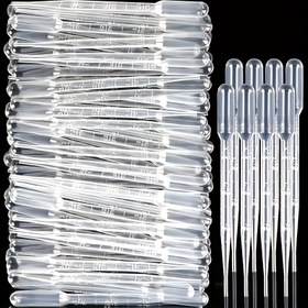 Resim DIY Takı Yapımı, Boya Uygulaması, Esans Yağları, Ev Bilimi ve Laboratuvar Kullanımı için Ölçüm İşaretli (ml/ul) 10/20 Adet Tek Kullanımlık Plastik Pipetler - Şeffaf Tasarım, Kalibre Edilmiş Ölçüm İşaretleri | Hassas Ölçüm Araçları 