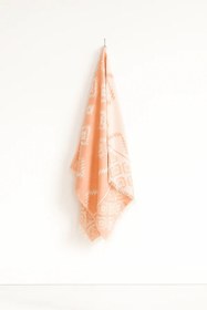 Resim %100 Pamuk Doğal Ultra Yumuşak Silverlyne Prisma Peştamal - Turuncu / Standart 
