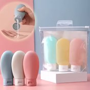 Resim 3 adet TSA Onaylı Silikon Seyahat Şişeleri, 3oz Sızdırmaz ve Sıkıştırılabilir, Şampuan, Kondisyoner, Losyon için BPA-Free Kaplar - Taşınabilir Tuvalet Aksesuarları, Elde Yıkama 