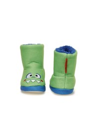 Resim JuraKids erkek çocuk panduf yeşil sevimli karakterli 