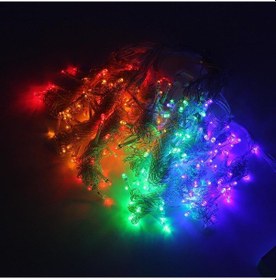 Resim Çok Renkli 3 M Led Icicle Perde Işıkları 300 Leds Noel Peri Lambası Açık Ev Düğün Parti Bahçe Dekorasyon Için Us Plug 110v Çok Renkli 