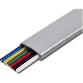 Resim 6 Lı Flat Köken Telefon Kablosu 1 Metre 