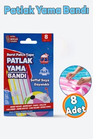 Resim NZB Patlak Yama Bandı Deniz Yatağı Deniz Topu Şişme Havuz Tamir Bandı Suya Dayanıklı 8 Adet 