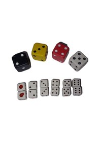 Resim 12 Adet Tavla Zarı + 4 Adet Okey Zarı 