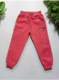 Resim Kız Çocuk Pamuklu Beli Paçası Lastikli Eşofman Alt-15145 Pembe 