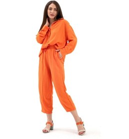 Resim Wpr Krinkıl Kumaş Keten İkili Takım - Oranj-oranj Oranj 