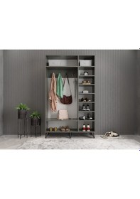 Resim Zerkaconcept Açelya Portmanto Vestiyer Ayakkabılık Füme - Ücretsiz Kurulum M4 (514499147) 