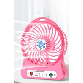 Resim Mini Masa Fanı Şarjlı 3 Kademeli Vantilatör Klima Soğutucu Fan 