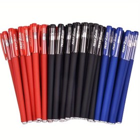 Resim 10'lu Jel Rollerball Kalem Seti, 0,5 mm İnce Uç, Akıcı Yazma, Ofis ve Okul İçin Uzun Ömürlü Mürekkep 