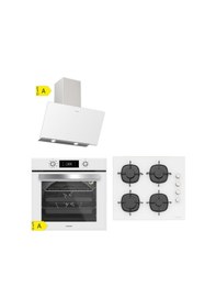 Resim Silverline BO6504W01 - CS5335W01 -3457 Soho Beyaz Ankastre Set 