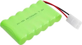 Resim 7.2 Volt 700mAh 2 Pin Tamiya Soketli 6'lı Oyuncak Araba Pili Powermaster