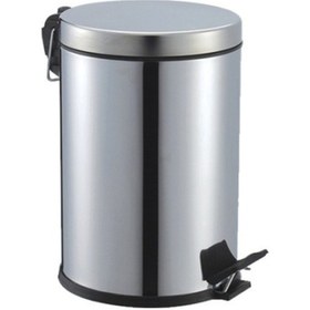 Resim Pedallı 5lt Krom Metal Çöp Kovası 5399 Çok Renkli 