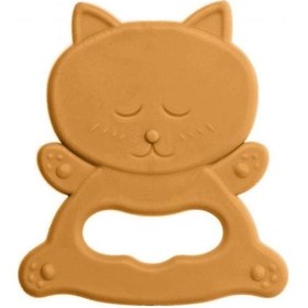 Resim Bambino Kauçuk Yumuşak Diş Kaşıyıcı Turuncu Kedi Turuncu 
