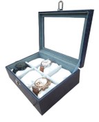 Resim STAND MARKET Saat Kutusu 6'lı Lacivert Kroko 