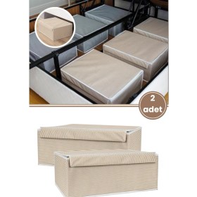 Resim Teknotrust Su Geçirmez Baza Kutu Hurç, Yatak ve Kanepe Altı Düzenleyici, 2'li, Kahve 
