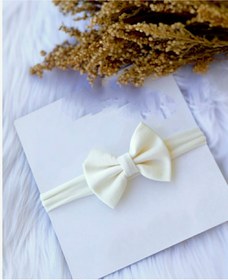 Resim Feyza Kids Kız Çocuk Ekru Fiyonk Bant Bandana 