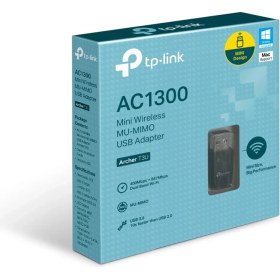 Resim TP-Link Archer T3U | Wi-Fi 5 USB Adaptör | AC1300 Mbps | Dual-Band | Mini Tasarım | MU-MIMO | USB 3.0 | Kolay Kurulum | Windows & Mac Uyumlu 
