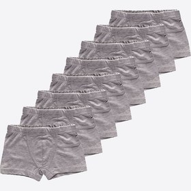 Resim Malabadi Erkek Çocuk Gri 8'li Paket Pamuk Elastan Boxer 8m209 