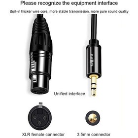 Resim Rogfer Jınghua 3.5mm Erkek - Xlr Dişi Mikrofon Kablosu Bilgisayar Mikseri Ses Kablosu, Uzunluk: 3m 