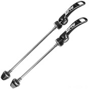 Resim Qingmipy Mountain Bike Hızlı Serbest Kılma Çubuğu, Alüminyum Kollü Çelik Çekirdekli, Ön 154mm Ve Arka 190mm Tekerlek İçin Uyumlu, Siyah 