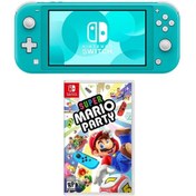 Resim Switch Lite Konsol Turkuaz + Super Mario Party Nintendo Switch Oyunu 