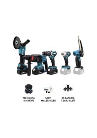 Resim Chelikbei Beşli Set MK350 Budama Testeresi 13MM Çelik Mandren + Somun Sıkma + Şarjlı Spiral + Şarjlı Hilti 