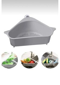 Resim Rotanev Lavabo İçi Üçgen Filtre Sepeti Sebze Meyve Mutfak Süzgeci Çay Süzgeci Vantuzlu Lavabo Süzgeç 