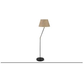 Resim Rsylight Akrobatik Mafsallı Retro Rustik Siyah Keten Başlık Köşe Lambası Lambader Çap:45 Cm 