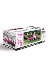Resim FeyzaDesign Römorklu Unicorn Pedallı Traktör, Çocuklar İçin Eğlenceli ve Güçlü Saatlerce Süre 