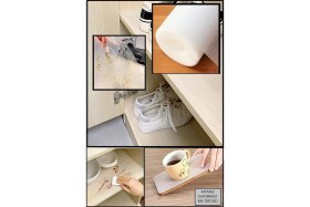 Resim Tekno Trust Eva Kaymaz Pıtırcık Raf Örtüsü 45 cm x 10 Metre Şeffaf Kaymaz Raf Dolap İçi ve Çekmece İçi Örtü 