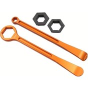 Resim Dashanshop Turuncu Off-road Lastik Kaldırma Çubuğu, Motorcycle Tamir Kiti Hex Anahtar Ve Manivelalı 