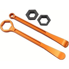 Resim Dashanshop Turuncu Off-road Lastik Kaldırma Çubuğu, Motorcycle Tamir Kiti Hex Anahtar Ve Manivelalı 