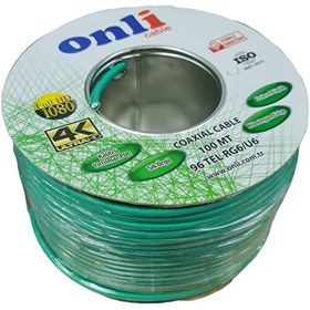 Resim RG6U6 96 Tel 100 Metre Yeşil Anten Kablosu 