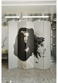 Resim Kadın Baskılı 5 Kanat Paravan Oda Bölme 559884 