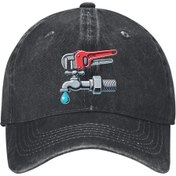 Resim Pamuklu Tesisatçı Beyzbol Şapkası Ayarlanabilir Hafif Kavisli Siperlik Babalık Şapkası, Açık Hava Güneş Koruması İçin Mükemmel, Erkekler ve Kadınlar İçin 