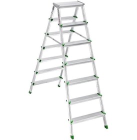 Resim Sm Saraylı 7+7 Çift Taraflı Alüminyum Merdiven 