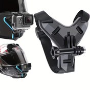 Resim GoPro Hero Için Motosiklet Kask Çene Dağı 11/10/9/8/7/6 Aksiyon Spor Kamera Tutucu GOPRO Aksesuar Için Motosiklet Stander 