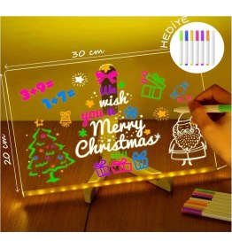 Resim Hsc Bilişim 12 Inc LED Işıklı Çizim Tahtası Ayarlanabilir Stant ve Kalemleri Ile 