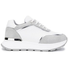 Resim Tamer Tanca Kadın Vegan Beyaz Sneakers & Spor Ayakkabı 936 81185 Bn Ayk Y25 Byz Kroko/lame Beyaz 