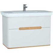 Resim VitrA Sento 60826 Lavabo Dolabı, Çift Çekmeceli, 100 Cm, Mat Beyaz 