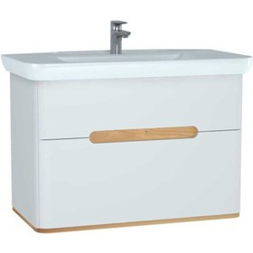 Resim VitrA Sento 60826 Lavabo Dolabı, Çift Çekmeceli, 100 Cm, Mat Beyaz 