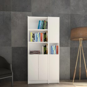 Resim Yeti Mobilya Kuta FLAT85 Kitaplık 4 Kapaklı Kütüphane 