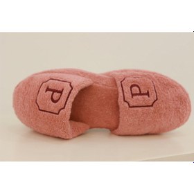 Resim P Harf Havlu Banyo Ev Otel Lohusa Terliği Kalın Taban Terlik 