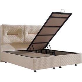 Resim Setaymobilya Baza, Astra Çift Kişilik Baza + Başlık Seti, Bej 