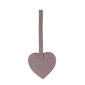 Resim Heart Leather Bag Charm - Mink 