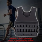Resim Erkek ve Kadınlar için 1 Adet Ayarlanabilir Ağırlıklı Yelek, Solunabilir Polyamid Kumaş, Koşu Fitness Kum Torbası Yelek, Siyah - 1pc 