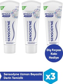 Resim Sensodyne Uzman Beyazlık Derin Temizlik 75ml X3+fırça Kabı Hediye 