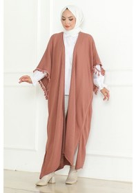 Resim Balca Oversize Triko Panço 1195 - Gül Kurusu Gülkurusu 